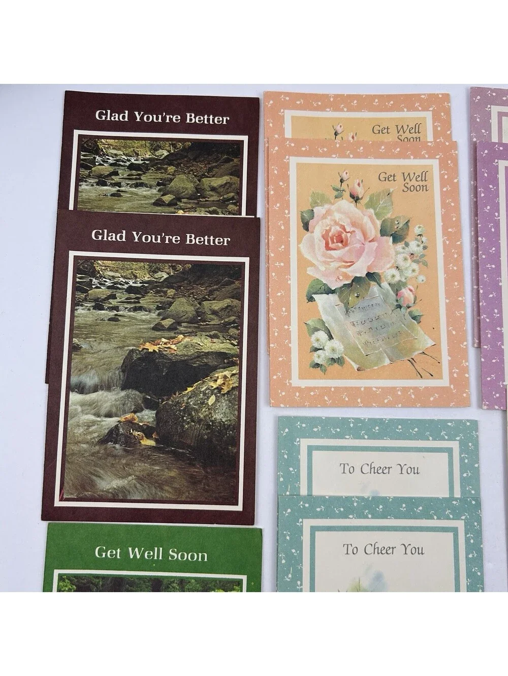 VTG Greeting Card Lot 12x Get Well Soon Speedy Recovery Unused 1970s Retro   N-2
